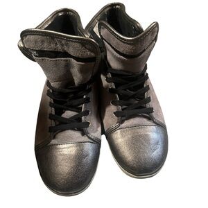 Men's High-Top Sneakers - Metallic Gray